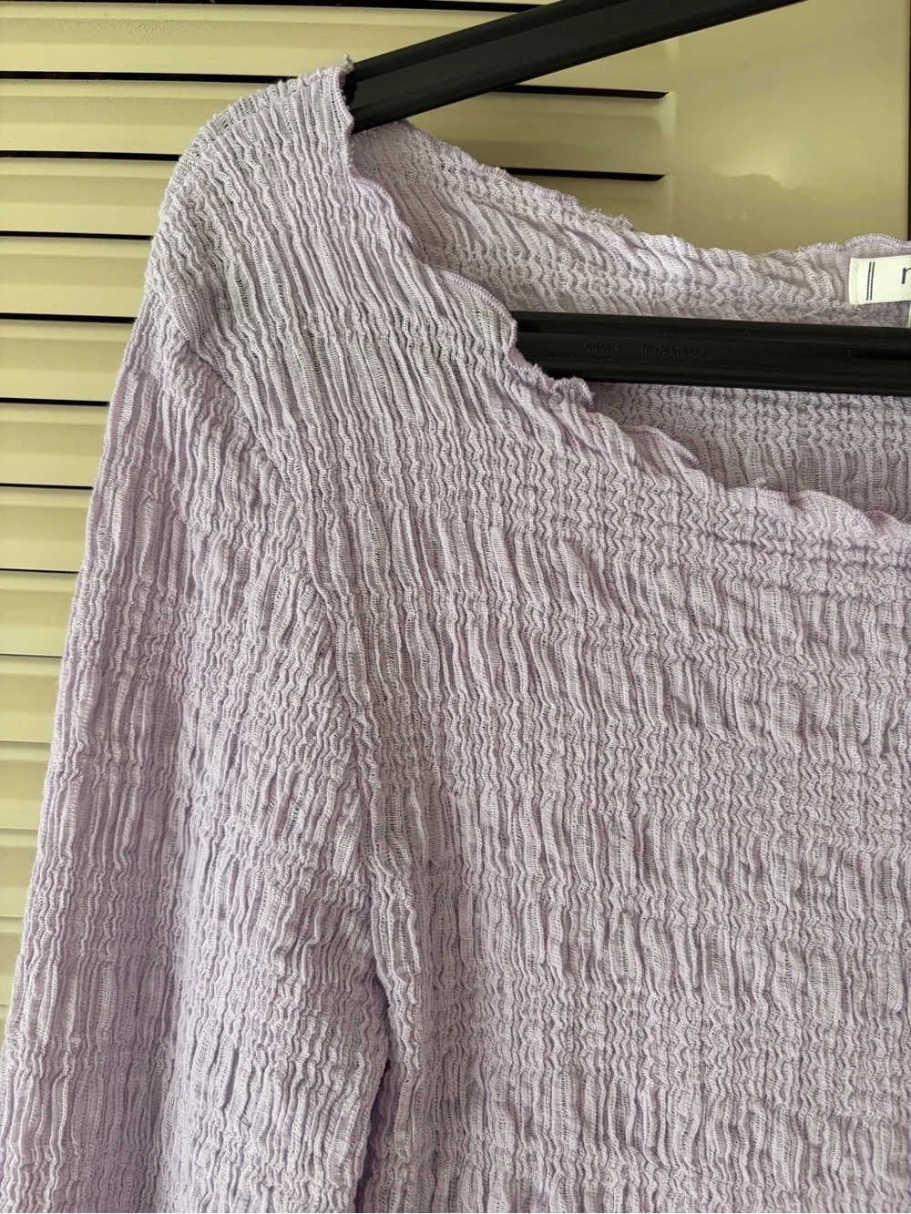 NWT Anthropologie Maeve Textured Long-Sleeve Top, Lavender Purple, Size M